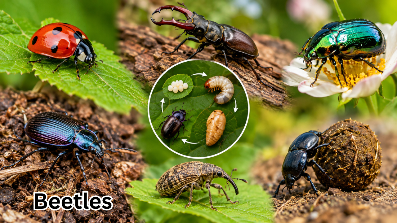 Beetles: Types, Habitats, Life Cycle, Diet, and Interesting Facts